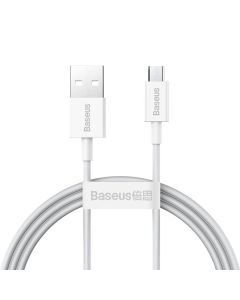 Baseus Superior Series USB to Micro USB Fast Charging Data Cable 2A (CAMYS-02) Καλώδιο Φόρτισης 1m - White