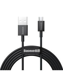 Baseus Superior Series USB to Micro USB Fast Charging Data Cable 2A (CAMYS-A01) Καλώδιο Φόρτισης 2m - Black