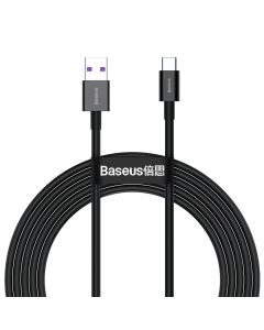 Baseus Superior Charging Data Cable 66W (CATYS-A01) Καλώδιο Φόρτισης Quick Charge 6A USB to Type-C 2m Black