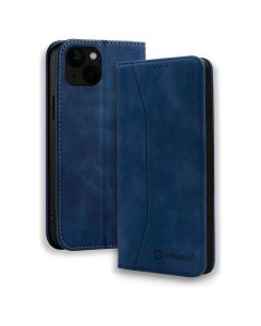 Bodycell PU Leather Book Case Θήκη Πορτοφόλι με Stand - Blue (iPhone 13)