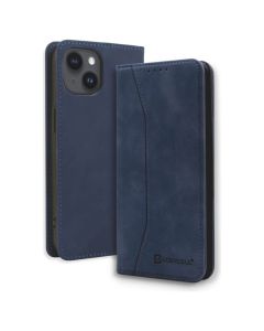 Bodycell PU Leather Book Case Θήκη Πορτοφόλι με Stand - Blue (iPhone 14)