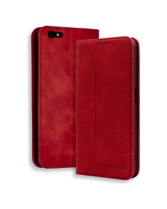 Bodycell PU Leather Book Case Θήκη Πορτοφόλι με Stand - Red (iPhone 6 Plus / 6s Plus)