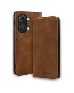 Bodycell PU Leather Book Case Θήκη Πορτοφόλι με Stand - Brown (OnePlus Nord 3 5G)