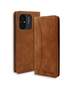 Bodycell PU Leather Book Case Θήκη Πορτοφόλι με Stand - Brown (Xiaomi Redmi 12C)