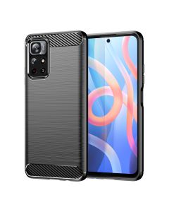 TPU Carbon Rugged Armor Case Ανθεκτική Θήκη Black (Xiaomi Poco M4 Pro 5G / Redmi Note 11T 5G / 11S 5G)