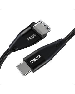 Choetech Type-C to Type-C Braided Charge & Data Sync Cable 60W 5A (XCC-1003) Καλώδιο 2m - Black