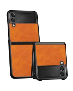 Cowhide Grain PU Leather Case Orange (Samsung Galaxy Z Flip 3 5G)