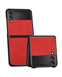 Cowhide Grain PU Leather Case Red (Samsung Galaxy Z Flip 3 5G)