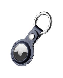 DUX DUCIS PU Leather Keychain Apple AirTag Key Ring Θήκη Μπρελόκ - Blue