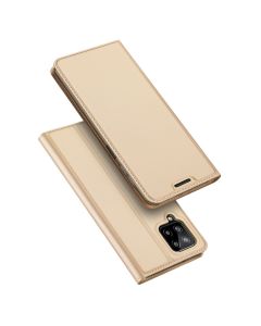 DUX DUCIS SkinPro Wallet Case Θήκη Πορτοφόλι με Stand - Gold (Samsung Galaxy A22 4G)