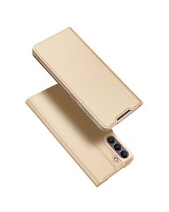 DUX DUCIS SkinPro Wallet Case Θήκη Πορτοφόλι με Stand - Gold (Samsung Galaxy S21 FE 5G)