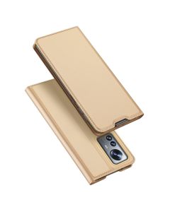 DUX DUCIS SkinPro Wallet Case Θήκη Πορτοφόλι με Stand - Gold (Xiaomi 12 Pro)