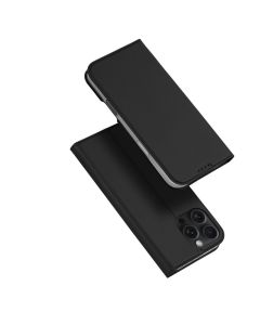 DUX DUCIS SkinPro Wallet Case Θήκη Πορτοφόλι με Δυνατότητα Stand - Black (iPhone 16 Pro)