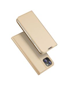 DUX DUCIS SkinPro Wallet Case Θήκη Πορτοφόλι με Stand - Gold (iPhone 14)