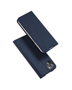 DUX DUCIS SkinPro Wallet Case Θήκη Πορτοφόλι με Stand - Navy Blue (iPhone 14)
