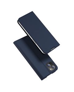 DUX DUCIS SkinPro Wallet Case Θήκη Πορτοφόλι με Stand - Navy Blue (iPhone 14 Plus)