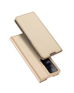 DUX DUCIS SkinPro Wallet Case Θήκη Πορτοφόλι με Stand - Gold (Xiaomi Poco F4 5G)