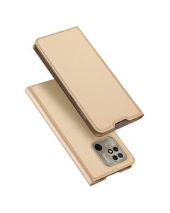 DUX DUCIS SkinPro Wallet Case Θήκη Πορτοφόλι με Stand - Gold (Xiaomi Redmi 10C)