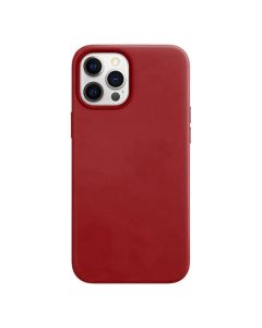 Eco Leather Back Cover Case - Red (iPhone 12 Pro Max)