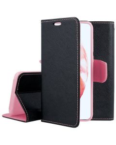 Tel1 Fancy Diary Case Θήκη Πορτοφόλι με δυνατότητα Stand Black / Pink (Samsung Galaxy S21 Plus 5G)