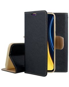 Tel1 Fancy Diary Case Θήκη Πορτοφόλι με δυνατότητα Stand Black / Gold (Xiaomi Poco M4 Pro 5G / Redmi Note 11T 5G / 11S 5G)