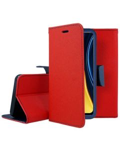 Tel1 Fancy Diary Case Θήκη Πορτοφόλι με δυνατότητα Stand Red / Navy (Xiaomi Redmi Note 12 Pro Plus)