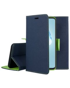 Tel1 Fancy Diary Case Θήκη Πορτοφόλι με δυνατότητα Stand Navy / Lime (Samsung Galaxy S22 5G)
