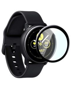 Bestsuit Flexible Hybrid Full Face Αντιχαρακτικό Γυαλί 5H Tempered Glass Μαύρο (Samsung Galaxy Watch Active 2 40mm)