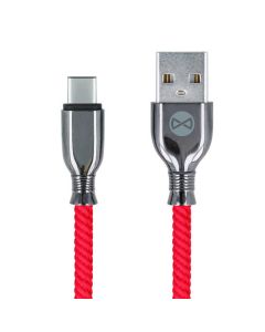 Forever Tornado Cable USB Type C Data Sync & Charging 3A 1m - Red