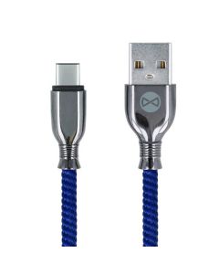 Forever Tornado Cable USB Type C Data Sync & Charging 3A 1m - Navy Blue