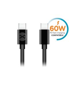 Forever PD Cable Type-C to Type-C Data Sync & Charging 3A 60W 1m - Black - MT51566