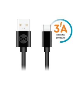 Forever Cable USB Type-C Data Sync & Charging 3A 1m - Black