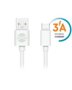 Forever Cable USB Type-C Data Sync & Charging 3A 1m - White