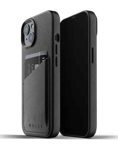 Mujjo Full Leather Wallet Case (MUJJO-CL-022-BK) Δερμάτινη Θήκη - Black (iPhone 13)