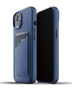 Mujjo Full Leather Wallet Case (MUJJO-CL-022-BL) Δερμάτινη Θήκη - Monaco Blue (iPhone 13)