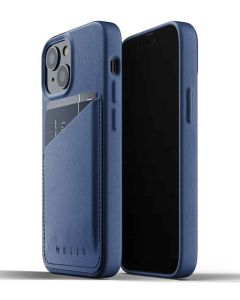 Mujjo Full Leather Wallet Case (MUJJO-CL-020-BL) Δερμάτινη Θήκη - Monaco Blue (iPhone 13 Mini)