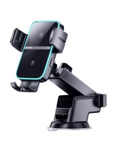 Joyroom JR-ZS246 Dual Coil Wireless Car Charger 15W Gravity Phone Holder for Dashboard για συσκευές με οθόνη από 4.7'' έως 6.8'' Black