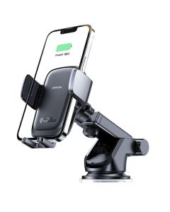 Joyroom JR-ZS243 Qi Wireless Car Charger 15W Gravity Phone Holder for Dashboard για συσκευές με οθόνη από 4.7'' έως 6.8'' Black