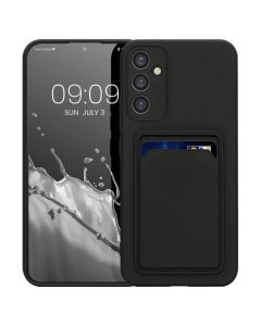 KWmobile TPU Silicone Case with Card Holder Slot (61353.01) Black (Samsung Galaxy A34 5G)