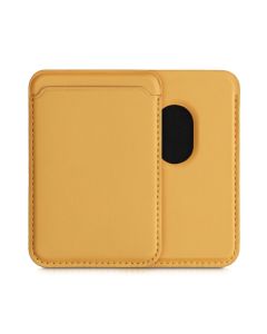 KWmobile Magnetic PU Leather Card Holder (54606.06) Yellow (iPhone 12/13/14 Series)