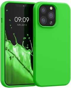 KWmobile Hard Rubber Case Θήκη Σιλικόνης (55880.159) Lime Green (iPhone 13 Pro)