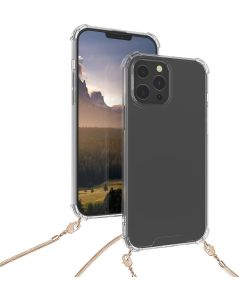 KWmobile Crossbody Silicone Case with Rose Gold Metal Chain (55979.81) Διάφανη (iPhone 13 Pro Max)