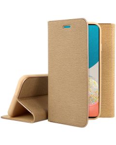 Forcell Luna Wallet Case Θήκη Πορτοφόλι με Δυνατότητα Stand - Gold (Samsung Galaxy A53 5G)