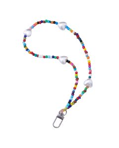 Lanyard Pendant String Beads Λουράκι για Smartphone / Κλειδιά - Multicolor 2 Hearts