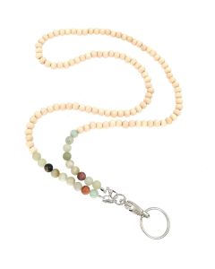 Lanyard Pendant String Beads Λουράκι για Smartphone / Κλειδιά - Beige