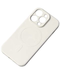 MagSafe Silicone Case Θήκη Σιλικόνης Συμβατή με MagSafe - Cream (iPhone 15 Pro Max)