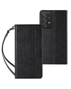 Magnet Strap Wallet Case with Mini Lanyard Θήκη Πορτοφόλι Black (Samsung Galaxy A53 5G)