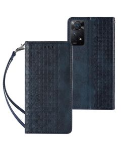 Magnet Strap Wallet Case with Mini Lanyard Θήκη Πορτοφόλι Blue (Xiaomi Redmi Note 11 Pro 4G / 11 Pro 5G / 12 Pro 4G)