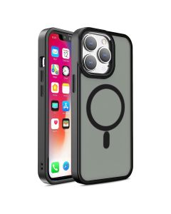 Magnetic Color Matte MagSafe Hybrid Case Black (iPhone 15 Pro Max)