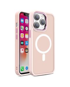 Magnetic Color Matte MagSafe Hybrid Case Pink (iPhone 15 Plus)